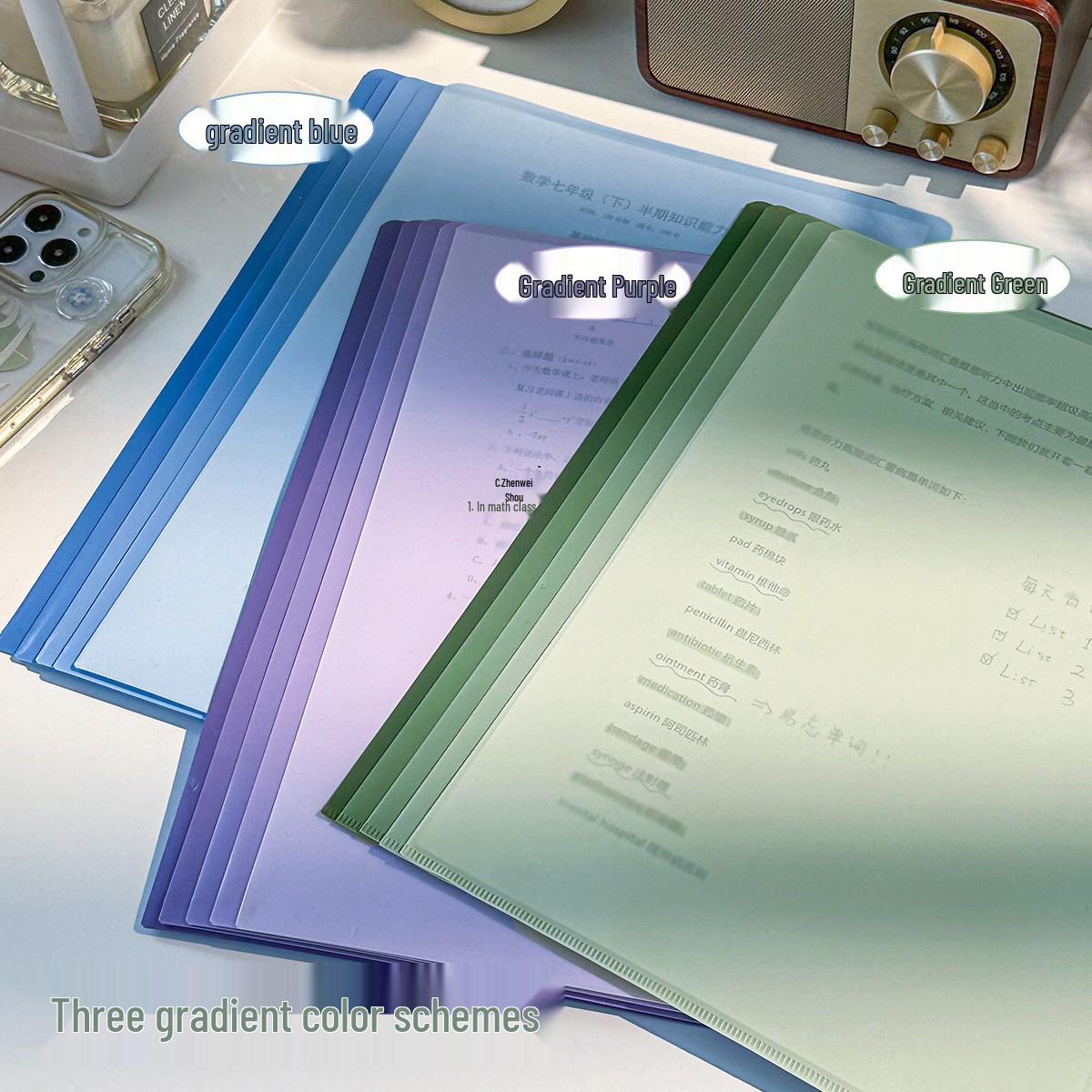 

Newcomer Discount: Gradient A4 L-Shaped Folder for Test Papers