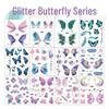 Ruikalong Waterproof Long-Lasting Glitter Butterfly Tattoo Sticker for Children's Makeup