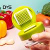 Garlic Press Stainless Steel Manual Mincer Slicer Grater Compact Garlic Chopper Kitchen Gadget for Home Restaurant