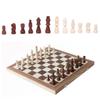 32Pcs Hand Carved Wooden Chess Pieces Portable Tournament Chessmen International Chess Figures for Chess Board Game