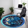 1pc Dragon Fantasy Office Round Area Rug, Under Office Chairs Bedroom Living Room Home Decor, Room Deco, Available In Various Sizes