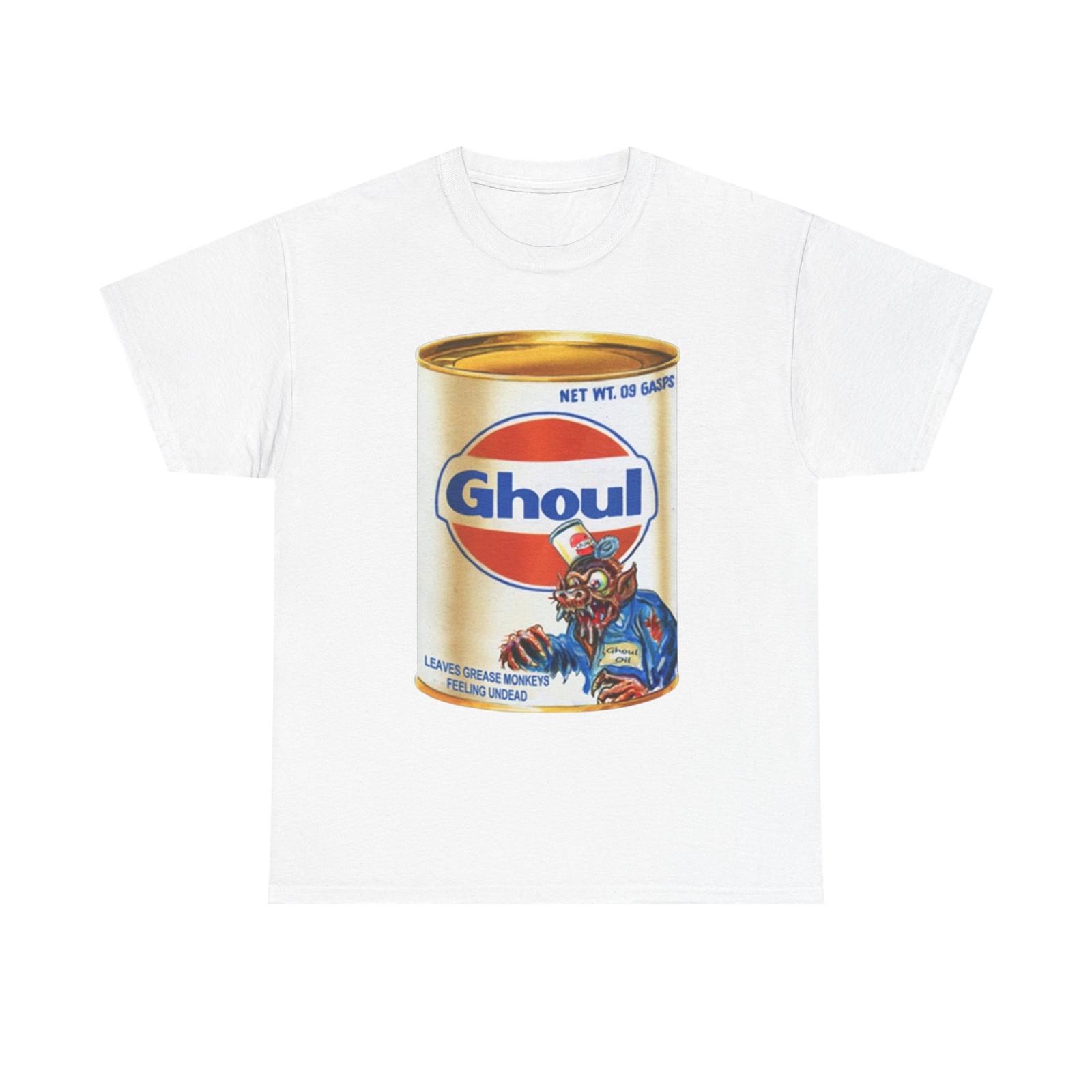 Wacky Packages Ghoul Oil Can Printed Collectible T-Shirt Funny Silly Gulf Parody S разноцветный