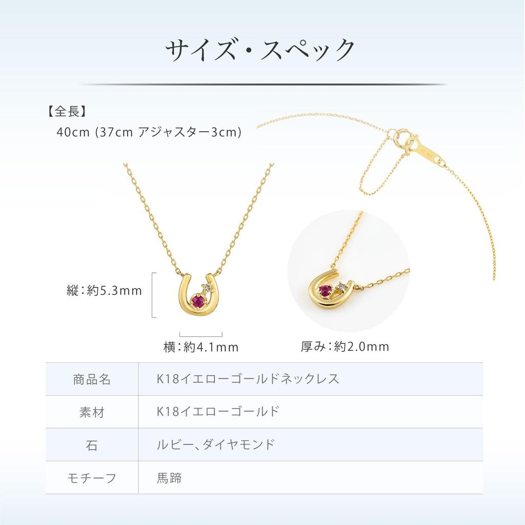 July Birthstone 18K Yellow Gold Ruby Necklace for Birthday Includes Jewelry Case 4.C. (112521123010) Women, Gift,