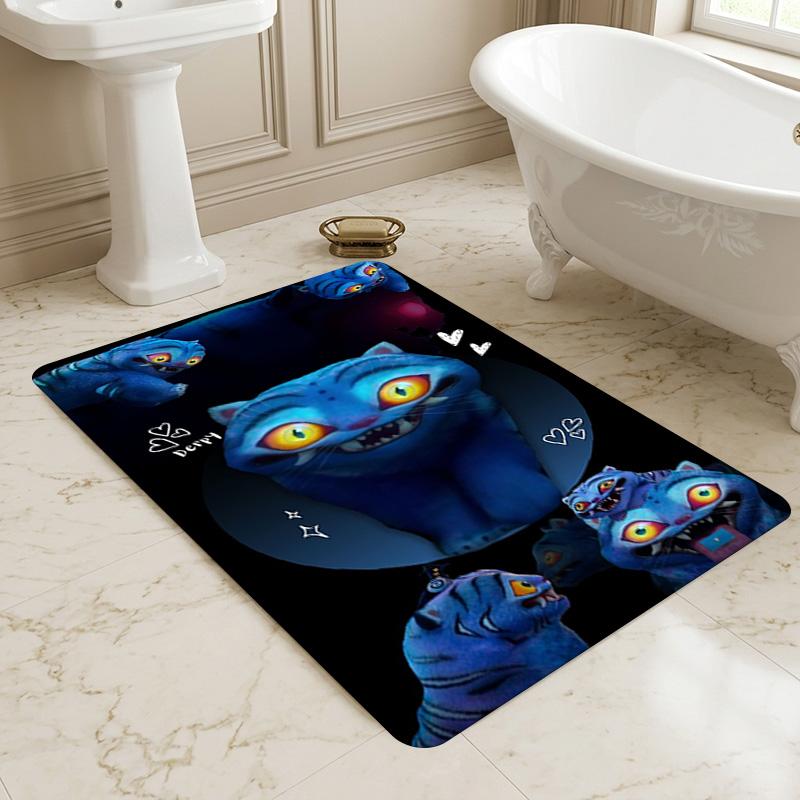 Blue Cat Living Room Non-Slip Area Rug Soft Carpet for Bedroom Game Playroom Sofa Office Home Decor Doormat Christmas Gift C9211320