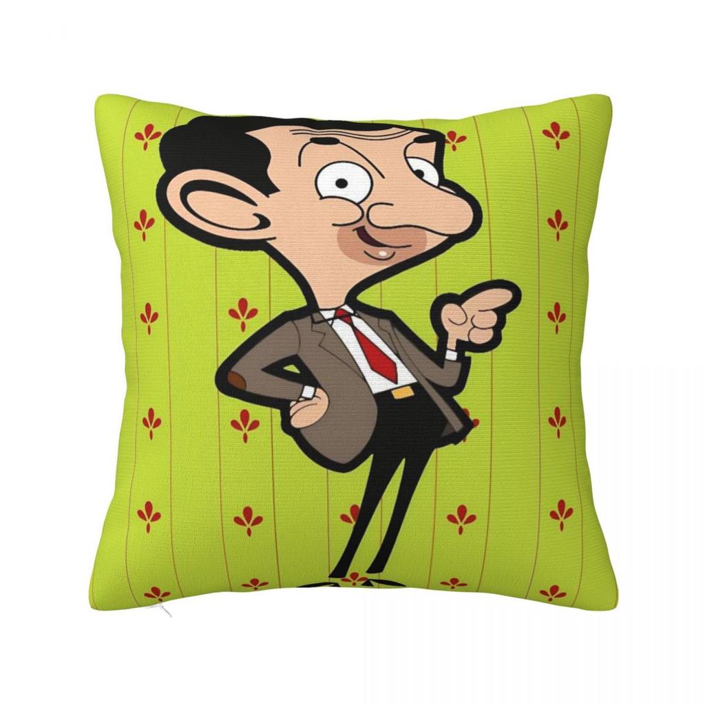 Cartoon Mr. Bean Rowan Atkinson Comedian Pillow Cover Cushion Cover Soft Pillow Case Pillowcases For Wedding Party Home Decor
