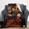 1pc Demon Slayer Flannel Throw Blanket HD Printed Lightweight Soft Warm All Season Blanket for Sofa, Bed, Travel, Camping Machine Washable