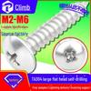 304 Stainless Steel Large Flat Head Cross Slot Self-Tapping Screws - Custom Umbrella/Mushroom Head Zigong Screws