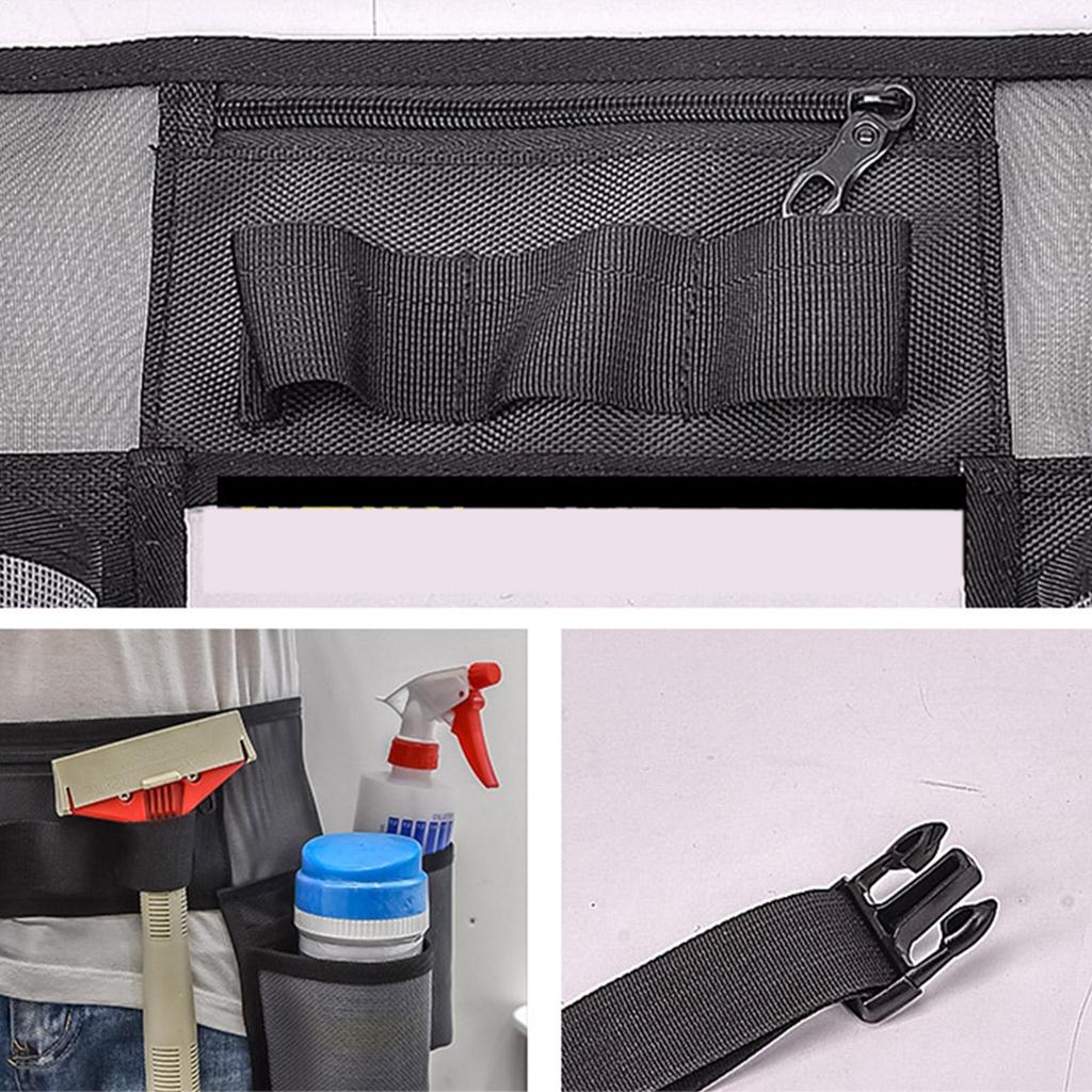 Cleaning Belt Multipurpose Heavy Duty Storage Bag Waist Tool Bag Cleaning Holster for Scissors Bottle Brush Women Men Home