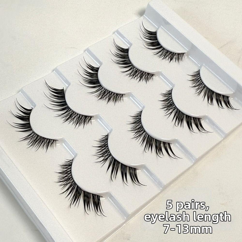 5 Pairs Wispy Foxy Eye Lashes Long Natural Fake Lashes Women's Beauty Eyelashes  Eye Extension
