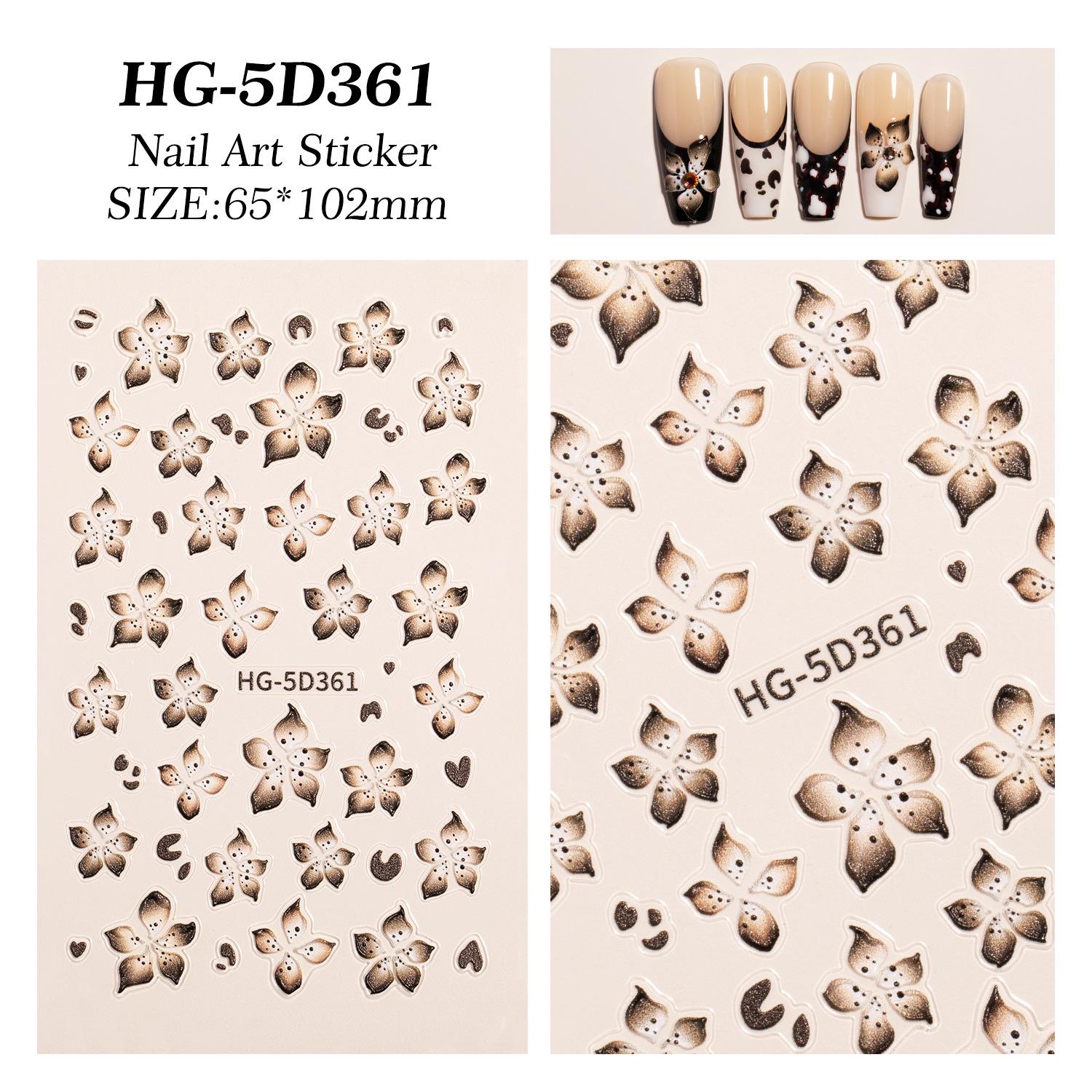 

Maillard 3D Iridescent Five-Petal Flower Nail Stickers