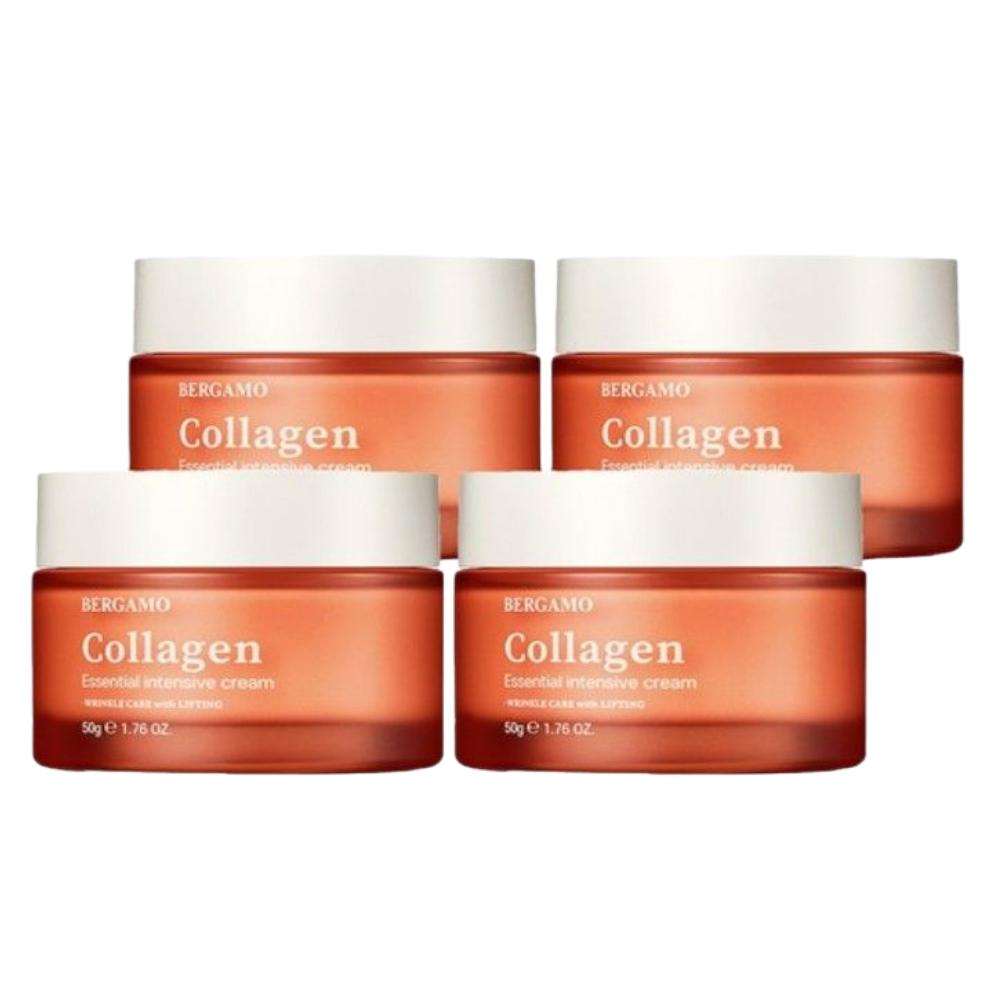 Bergamo Collagen Essential Intensive Nourishing Face Cream Firming & Anti-Wrinkle Care 50g × 4
