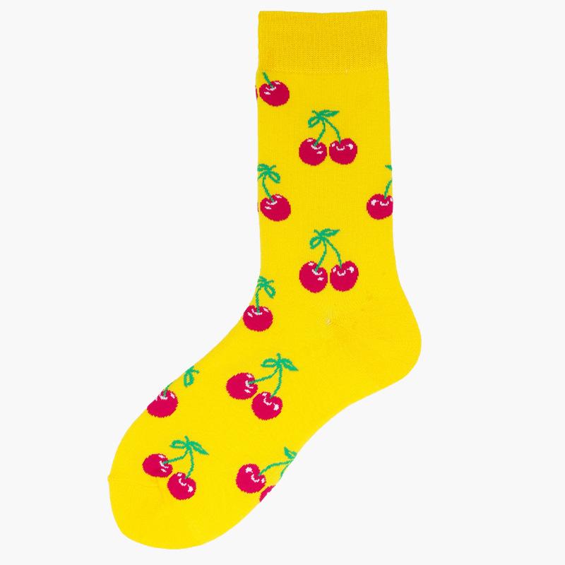 Hundreds Fashion Personality Cotton Socks Unisex Men Happy Street Skateboard Fruits Harajuku Gift Funny Boys Male Dress Sox