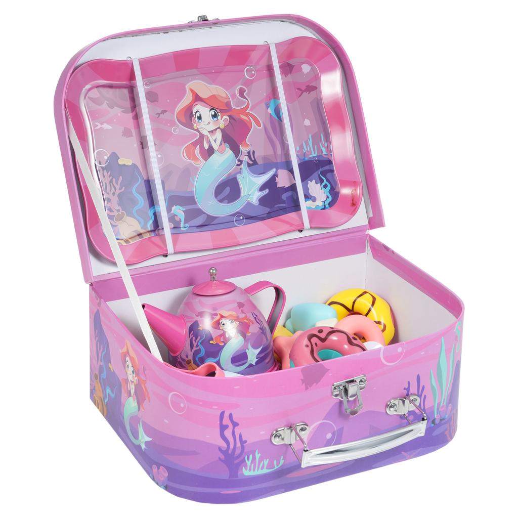 Tea Sets for Kids 46pcs Tea Party Set for Little Girls Afternoon Tea Dessert Toys Includes Cake,