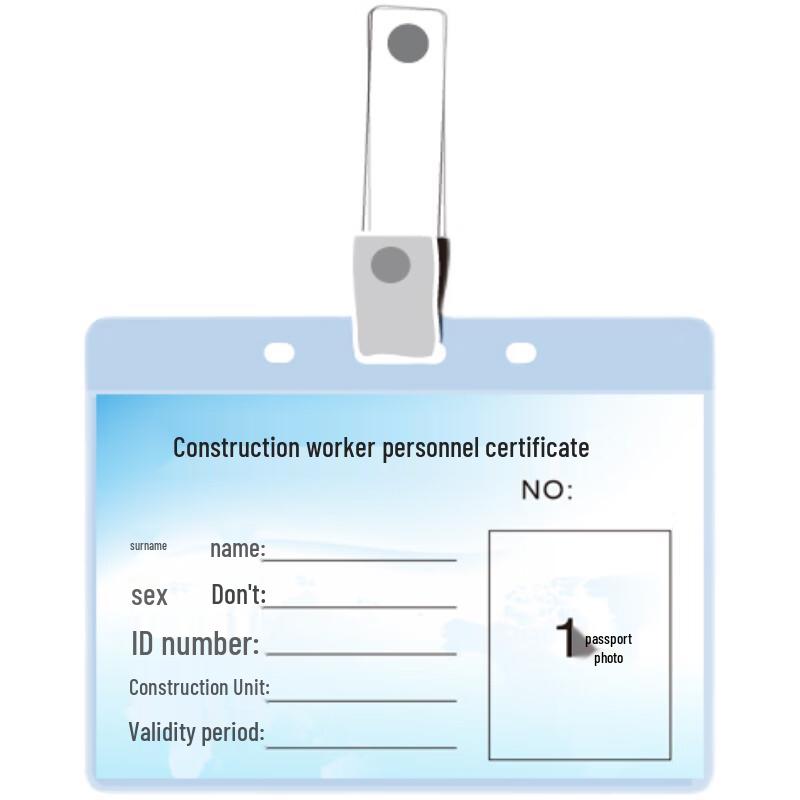 Worker ID Card Holder Set with Lanyards (20-Pack)