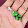Grüner Kupfer Türkis Anhänger, 925 Sterling Silber Anhänger Edelstein Schmuck, handgefertigter Anhänger Erstaunlicher Schmuck, Geschenk für Sie