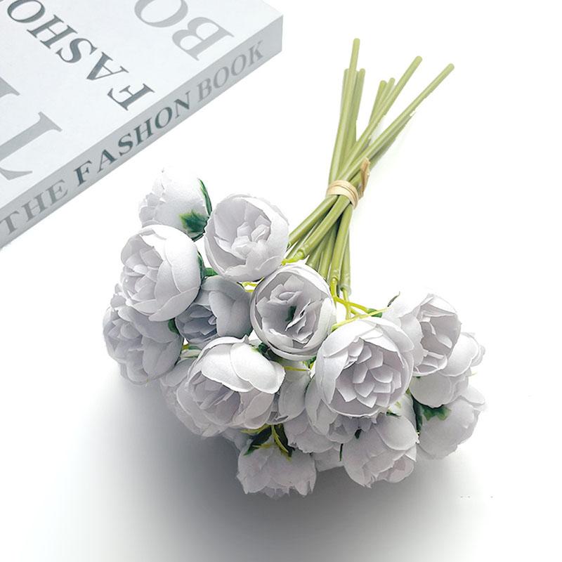 Ranunculus Artificial Flower,Faux Peonies Artificial Flowers 11.8 Inch Silk Flowers with Stems,27 Corollas Bouquet Decorations
