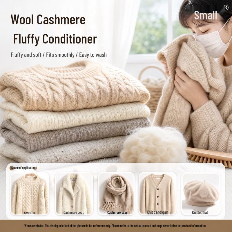 Wool & Cashmere Softening Detergent for Sweaters and Coats - Fluffy, Anti-Shrink Cleaner