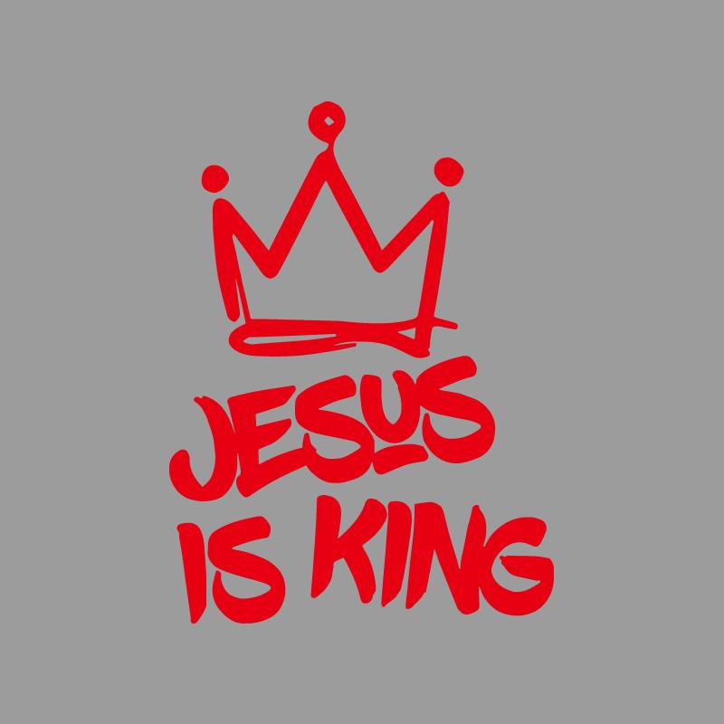 Jesus is King and wears a crown creative&funny stickers for cartoon fans&lover,high quality for car trucks motorcycles & laptops