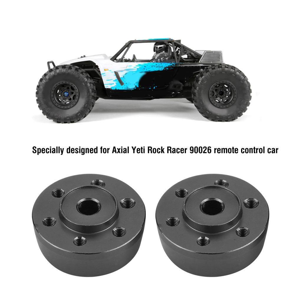 Aluminium Alloy Front Wheel Hex Hub Adapter for Axial  Rock Racer 90026 RC Car (Black)