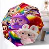 1pc Sturdy 8-Bone Auto Umbrella, LABUBU Umbrella, Digital Printed, Foldable Umbrella for On-the-Go Outdoor Use