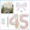 Colorful Transparent Digital Balloon Colorful Bow Balloon, Used for Birthday Parties and Anniversary Decoration