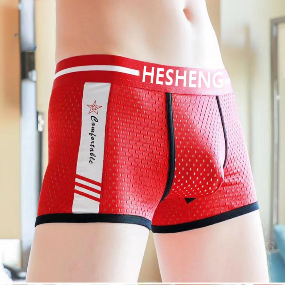 

Мужское нижнее белье, летние дышащие антибактериальные боксеры с отверстиями для льда, удобные шорты-боксеры 3XL
