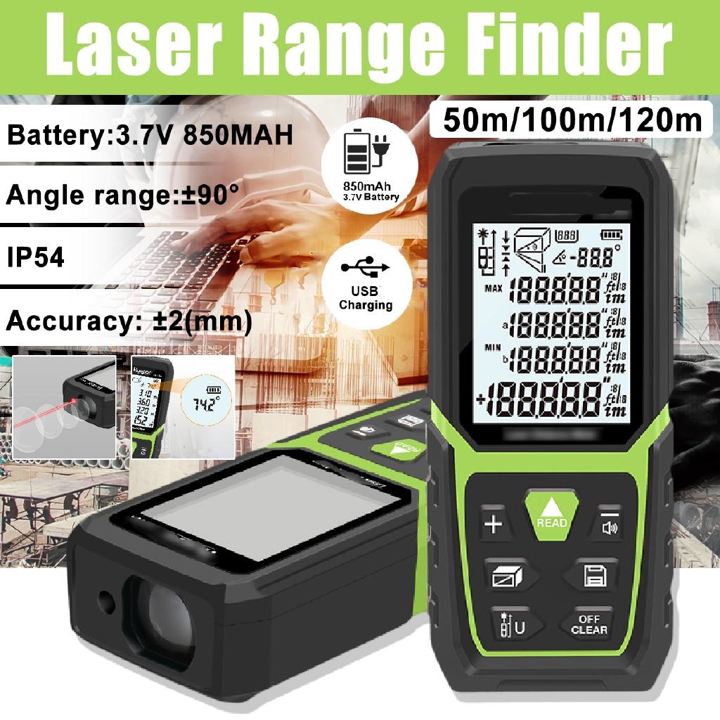Portable Laser Distance Meter High Precision Laser Rangefinder Laser Tape Ranges Finder Diastimeter Measurer 3.7V 50m 100m 150m