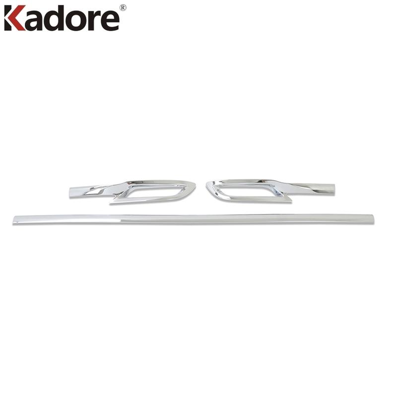 Rear Bottom Bumper Cover Trim For Toyota Camry 70 LE XLE 2018-    Chrome Car Rear Fog Light Lamp Molding Trims