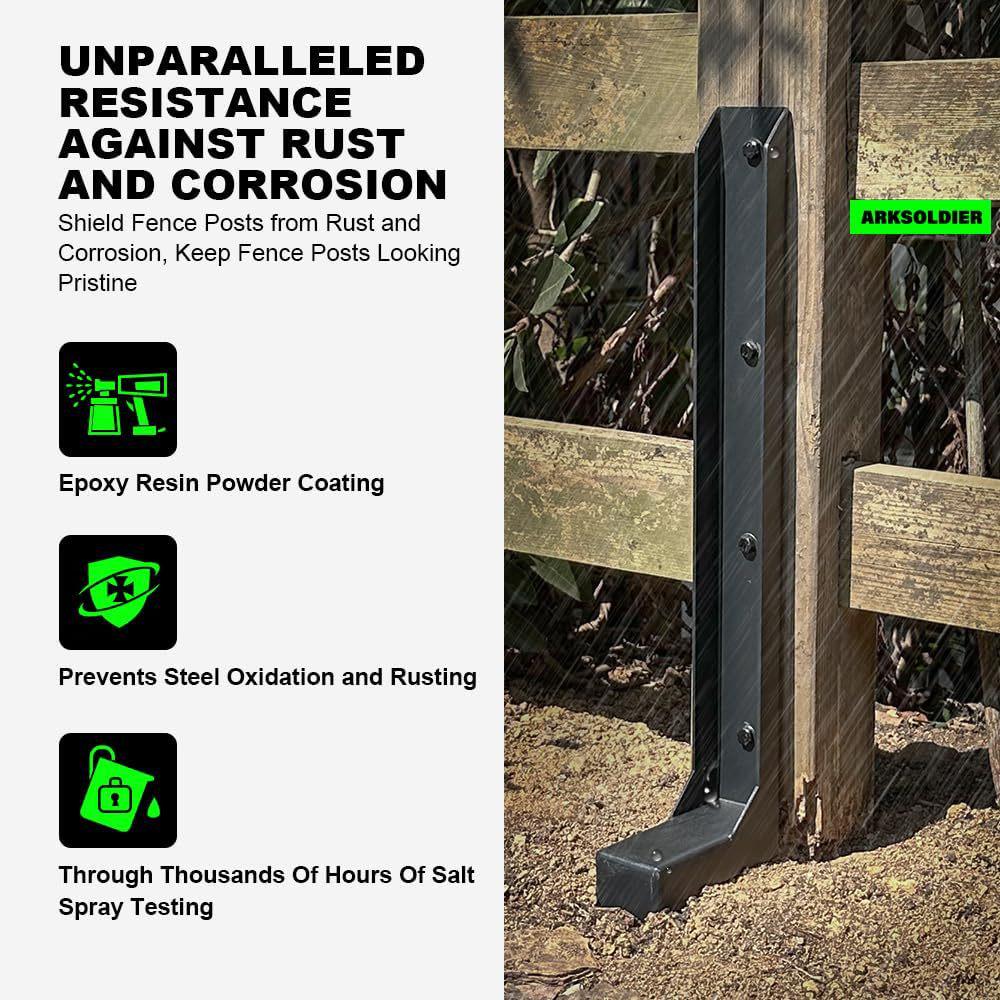 Heavy-Duty Cross-Bar Fence Repair Kit with Metal Reinforcement and Ground Anchors