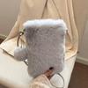 Yogodlns New Plush Shoulder Bag For Women, Mini Solid Color Plush Wallet, Cute And Versatile For Coins, Cell Phone Pouch