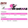 Children's Pink Telescopic Lure Rod with Closed Reel - Portable Fishing Set