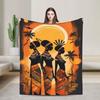 Super Soft ART African Ethnic-Style Throw Blanket Premium Fleece Flannel Lightweight  Bed Blanket Cozy Plush Blankets