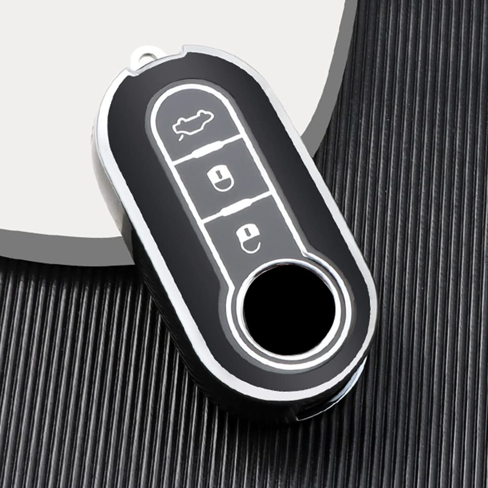 SANRILY Key Case, Key Holder, Key Cover, Key Protection, Applicable to Fiat 500/500C/500L/500X, High