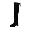 Women's Over-the-Knee Stretch Boots, High Heel Knee-High Boots, Plus Size Slim Fit Fall Winter Shoes
