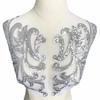 Gold Silver Red Sewing Supplies 40*19CM Bodice Applique Fabric Fashion Elegant Sequin Patches