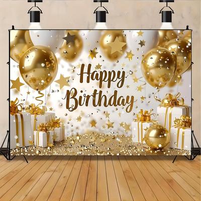1 Piece, Happy Birthday Photography Background Cloth, Wall Background, Shower Decoration, Birthday Banner Supplies