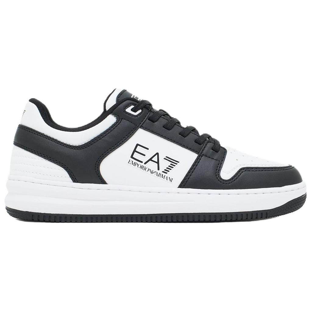 Emporio Armani EA7 Slasher Color Block Lace-Up 3.4cm Low-Top Sneakers Unisex Sneakers Black White 7X000345AF11988MC001