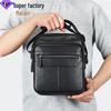 Malunte Men's Genuine Leather Single Shoulder Crossbody Bag – Soft Cowhide Small Backpack