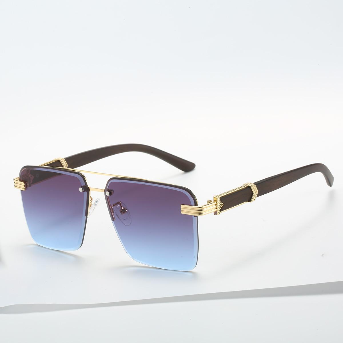 Square Frameless Glasses For Women New Fashion Women  Designer Sun Glasses Frame Sun Glasses Female Vintage UV400 Eyewear