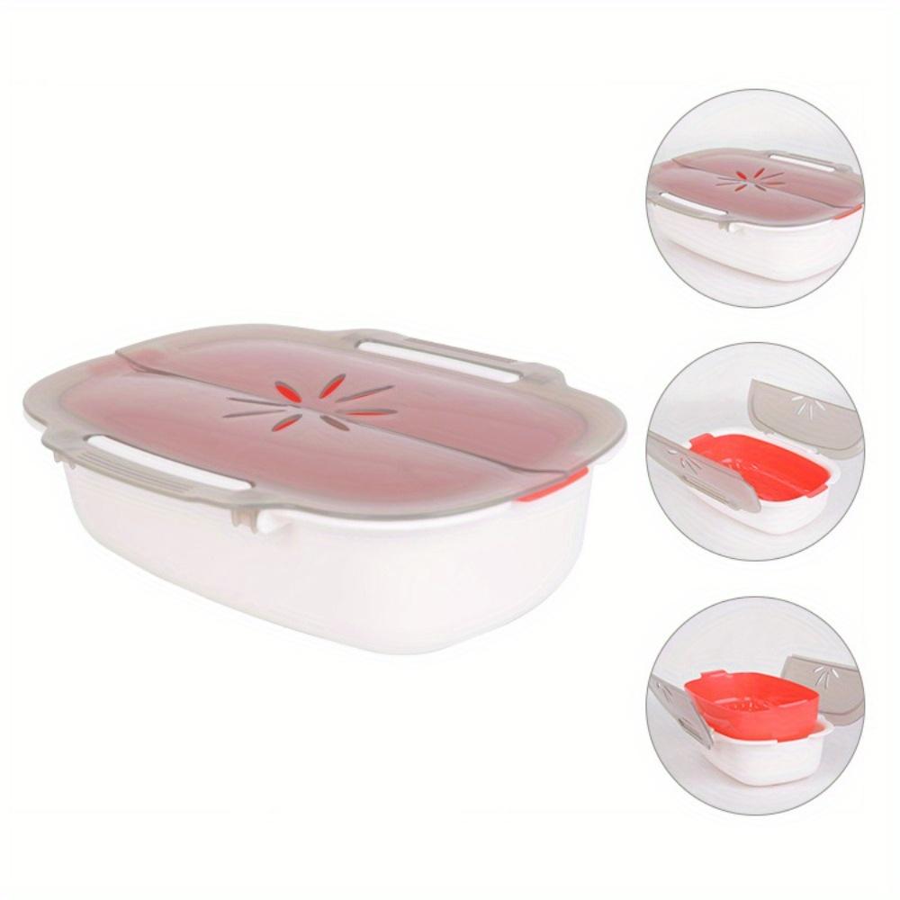 Vielseitiger Mikrowellen-Dampfgarer Perfekt für Gemüse, Fisch und Fleisch Langlebiges PP-Küchengerät