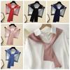 Patchwork Knot Scarf Warm Blouse Shoulder Fake Collar Fashion Wool Scarves  Outdoor