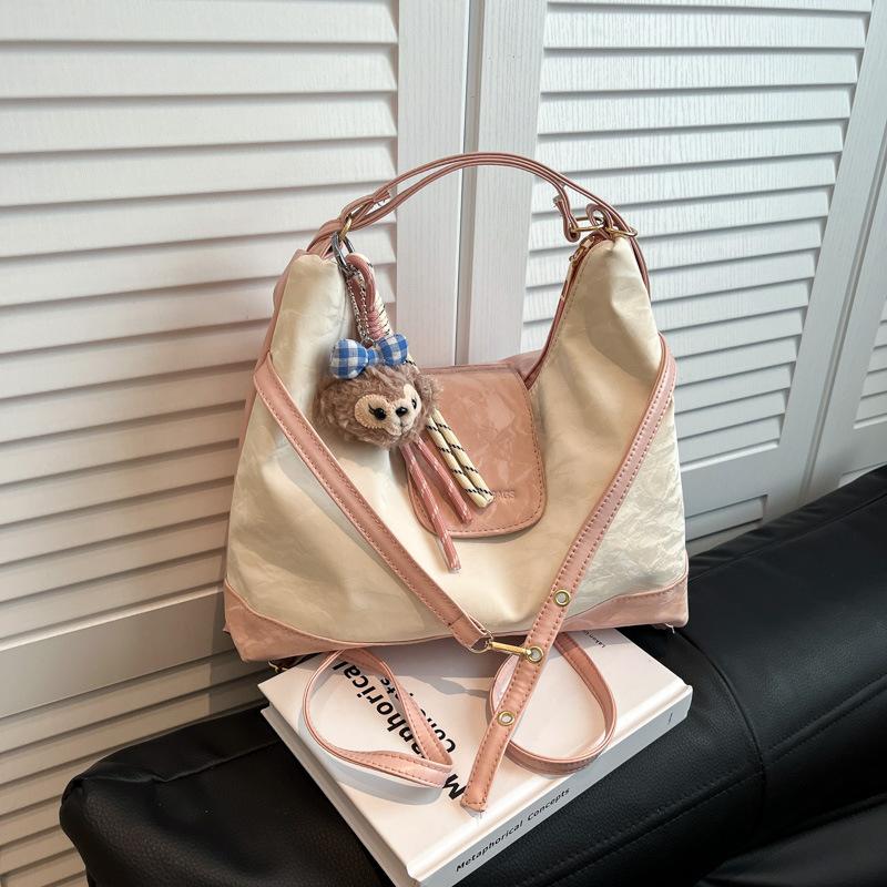 2025 Spring New Messenger Tote Bag Fashion Casual Backpack Simple Retro Bag Underarm Bag Women