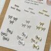 10pcs Delicate Alloy Bow Nail Gems for Stylish and Cute Nail Decorations for Women Girls