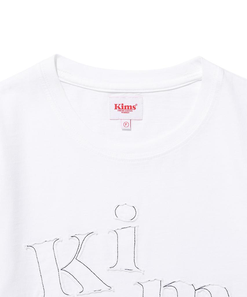 Kimseupeulesikoteunmakes Messy Single Applique Tee White