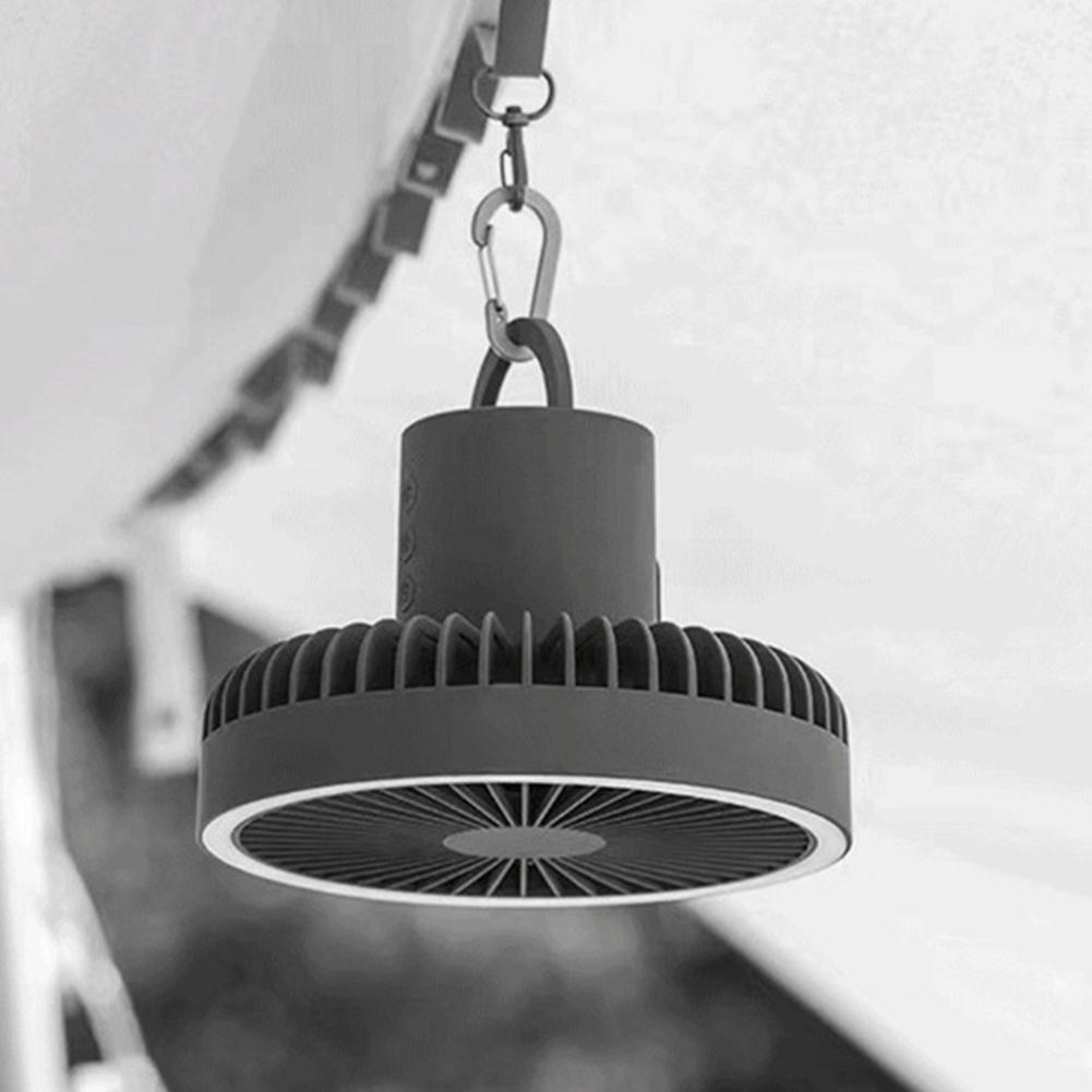 10000 mAh 4000 mAh Campingventilator, wiederaufladbarer tragbarer Desktop-Umwälzventilator, kabelloser elektrischer Deckenventilator mit Power Bank, LED-Beleuchtung