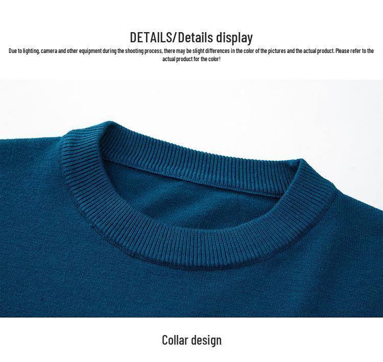 Men's Slim Fit Round Neck Knitted Sweater - Multicolor, Autumn/Winter Collection