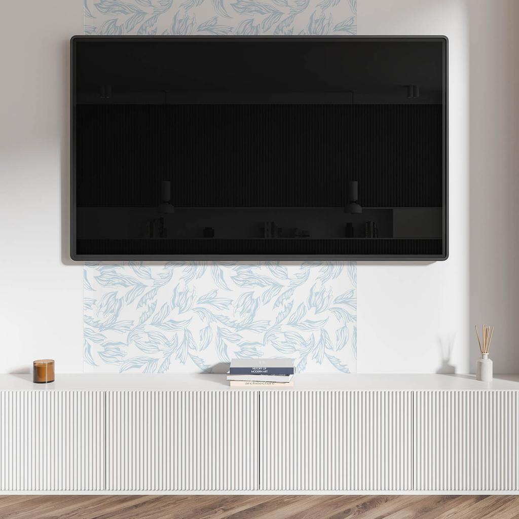 Dekoracyjny Panel Winylowy Samoprzylepny - Do Przedpokoju 100X50 Cm Delikatny Wzór Liści
