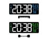 LED Wall Clock with Temperature & Humidity Display, Large Multi-functional Timer for Living Room