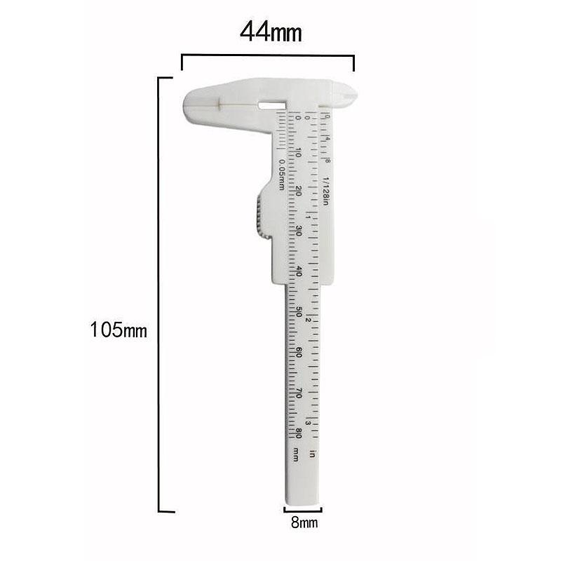 Portable 80mm Plastic Eyebrow Measuring TattooPermanent Makeup Measurement Microblading Caliper Ruler Tools WSPJ01