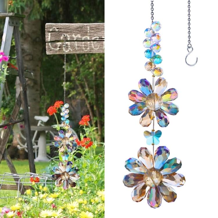Sun Catcher Crystal Flower Sun Catcher Sun Beads Pendant Decoration Pendant For Room Patios Sunlight Radianting
